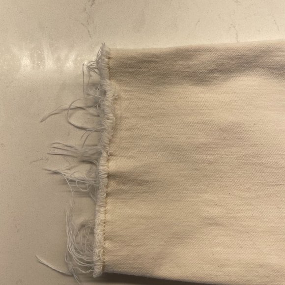 Talbots Flawless Slim Ankle Jeans with Fringe Cuff in Natural, Size 14 - Picture 6 of 6